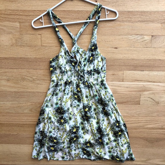Free People Washed Ashore Green Floral Dress size XS - Picture 2 of 8